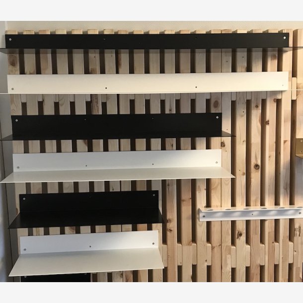 Vinkelhylde - 25 x 8 cm - flere lngder