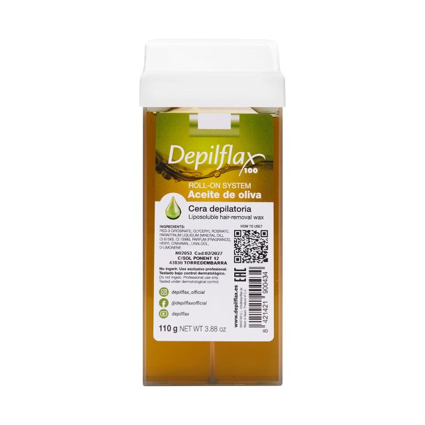 Depilflax 100 hrfjerningsvoksrulle oliven 110g