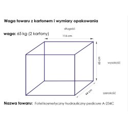 Kosmetisk stol hyd. en 234c pedi hvid