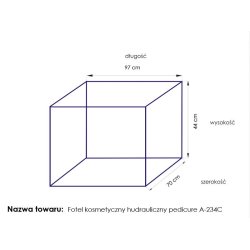Kosmetisk stol hyd. en 234c pedi hvid