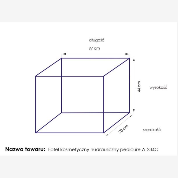 Kosmetisk stol hyd. en 234c pedi hvid