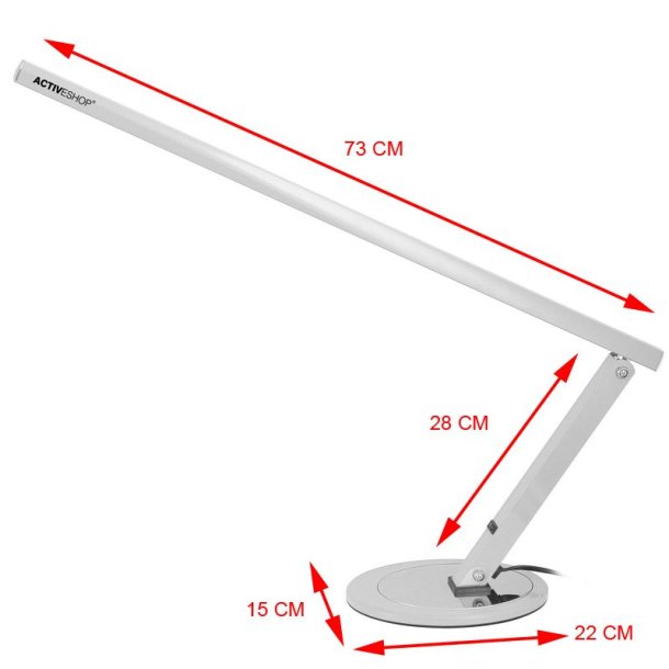 20W slank skrivebordslampe i aluminium