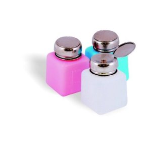 En flaske med en pumpe krom 120 ml, farveblanding