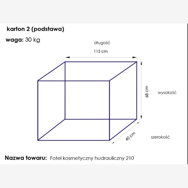 Kosmetisk stol hyd. en 210 er sort
