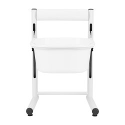 Hjdejusterbar pedicurebakke, hvid