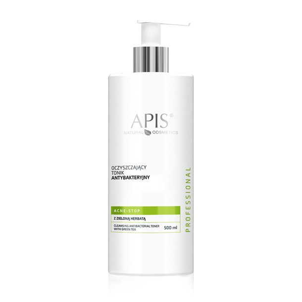 Apis acne-stop antibakteriel rensende tonic. med grn te 500ml