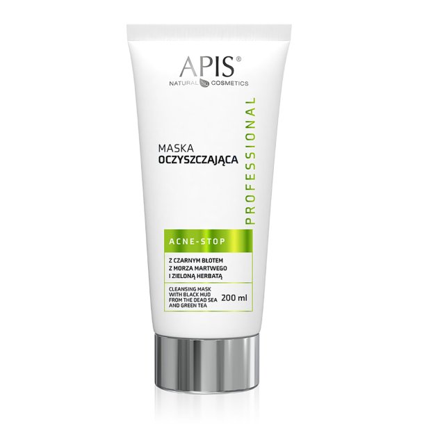 Apis acne-stop rensemaske med sort mudder 200ml