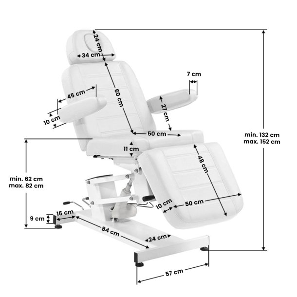 Elektrisk kosmetikstolazzurro 705 1 motorhvid