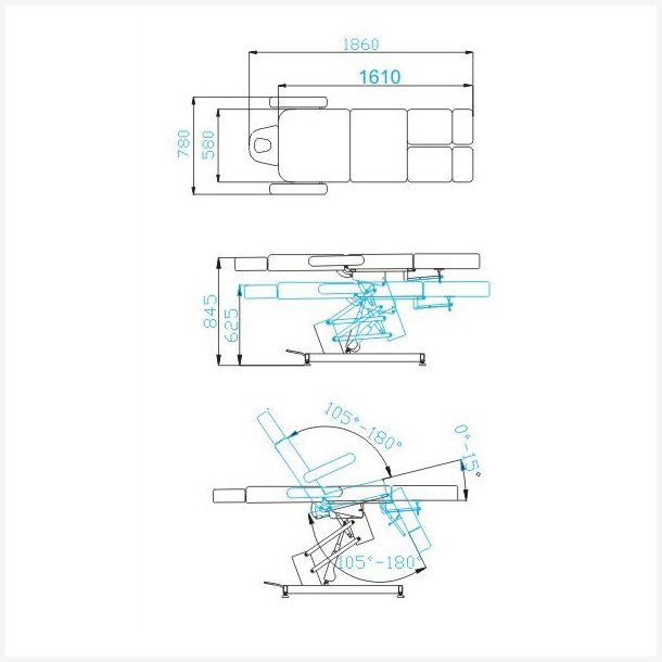 Elektrisk kosmetikstolazzurro 706 pedi 1 motorhvid
