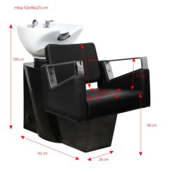 Gabbiano frisr vaskestol sort