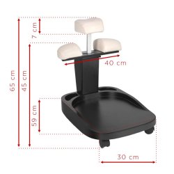 Azzurro pedicure badekar med massage og hjul