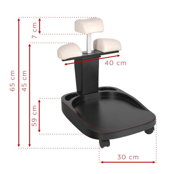 Azzurro pedicure badekar med massage og hjul