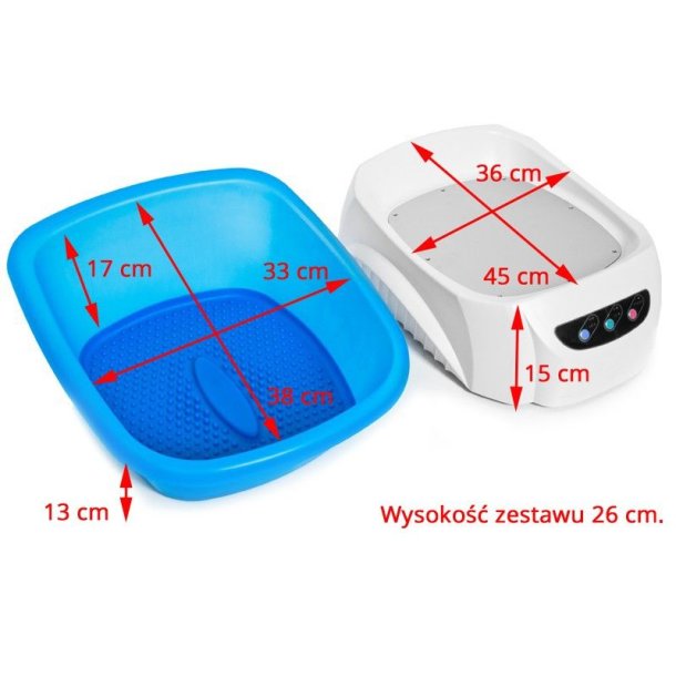 Azzurro pedicure badekar med massage og hjul