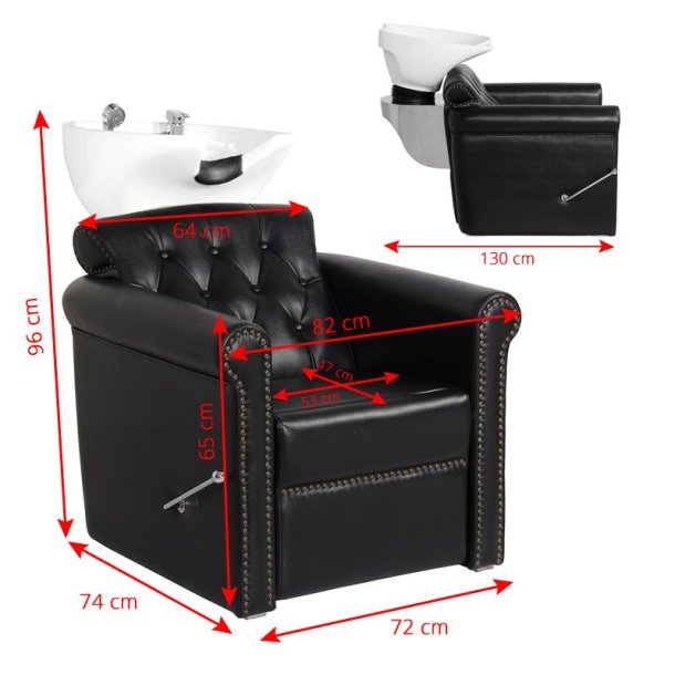 Gabbiano barber vask berlin lux sort