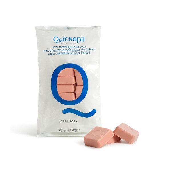 Quickepil hrfjerningsvoks rose hrd stribels hrfjerningsmiddel 1 kg pink