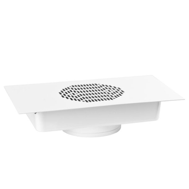 Skrivebord 2027 med to hvide skabe