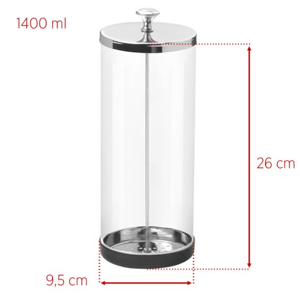 Glasbeholder til desinficering af vrktj, 1400ml