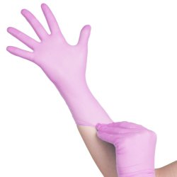 All4med engangs diagnostiske nitrilhandsker pink m