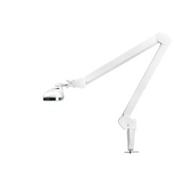 Elegant LED vrkstedslampe 801 l med skruestik reg. hvidt lysintensitet