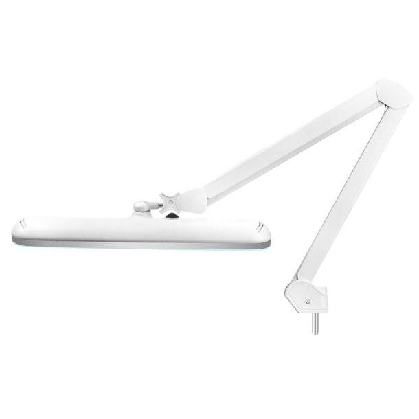 Elegant 801-s LED vrkstedslampe med standard hvidt stativ