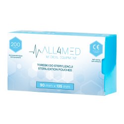 All4med Autoklaverbare poser 90mm x 135mm 200stk