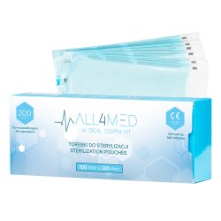 All4med autoklaverbare poser 100mm x 230mm 200stk