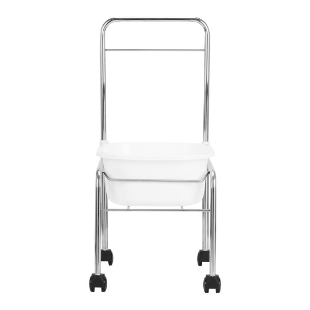 Pedicurebakke p hjul, krom
