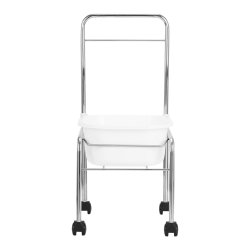 Pedicurebakke p hjul, krom