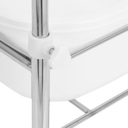 Pedicurebakke p hjul, krom