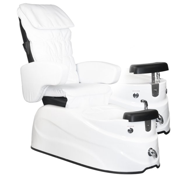 Spa pedicure stol as-122 hvid med massagefunktion