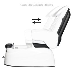 Spa pedicure stol as-122 hvid med massagefunktion