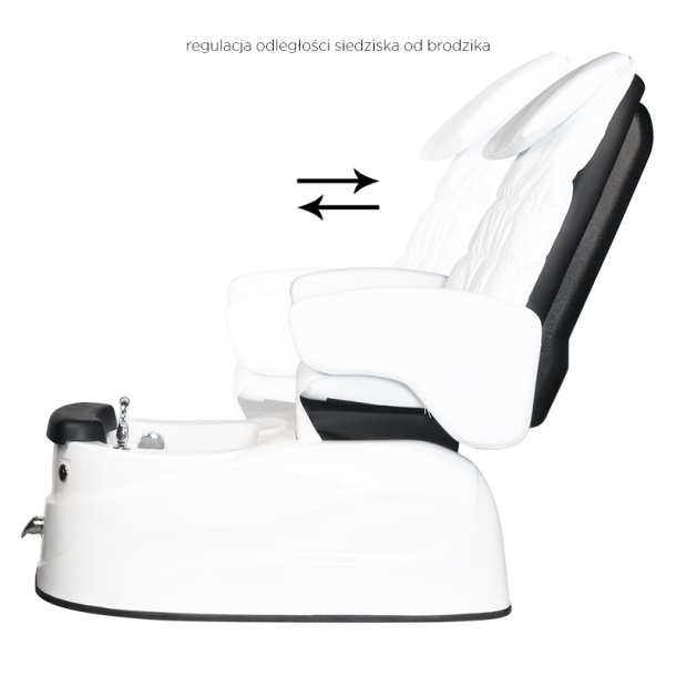Spa pedicure stol as-122 hvid med massagefunktion