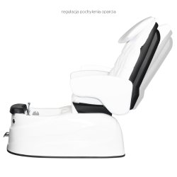 Spa pedicure stol as-122 hvid med massagefunktion