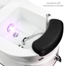 Spa pedicure stol as-122 hvid med massagefunktion