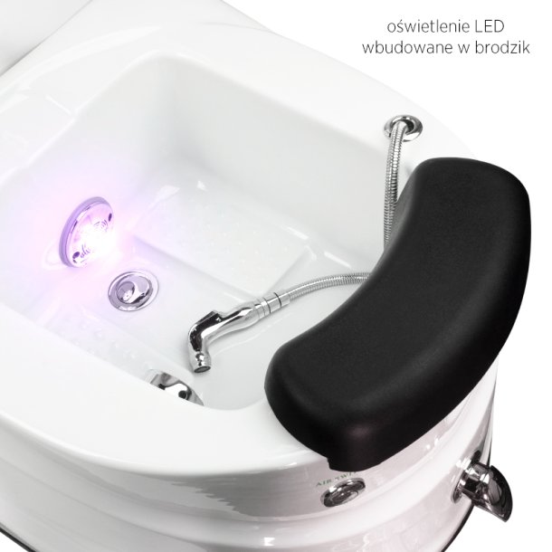 Spa pedicure stol as-122 hvid med massagefunktion