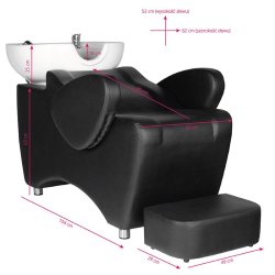 Hrsystem hsb46 Frisrstol med vask sort