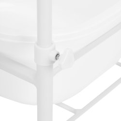 Hvid pedicurebakke p hjul