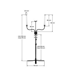 LED-lampe til jenvipper og makeup polluks iv type msp-mj-02 sort med fjernbetjening