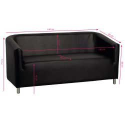 Gabbiano sofa til ventevrelset m021 sort