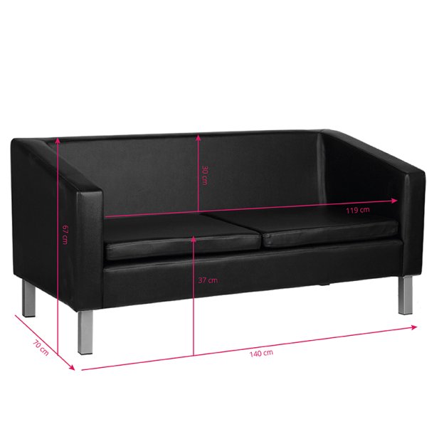 Gabbiano sofa til ventevrelse bm18003 sort