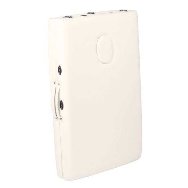 Sammenklappelig massagebriks, aluminium komfort, 2-delt creme