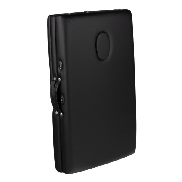 Sammenklappelig massagebriks, aluminium, komfort, 2 sorte segmenter