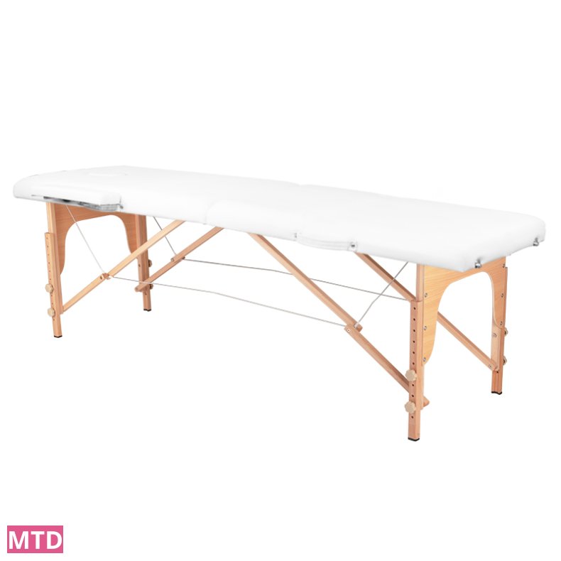 2-delt foldemassagebord, trkomfort, hvid