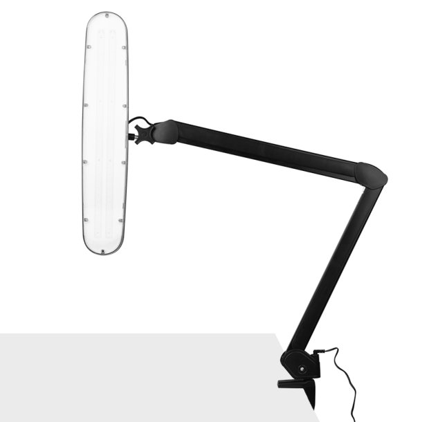 801. elegant LED arbejdslampe med standard sort skruestik