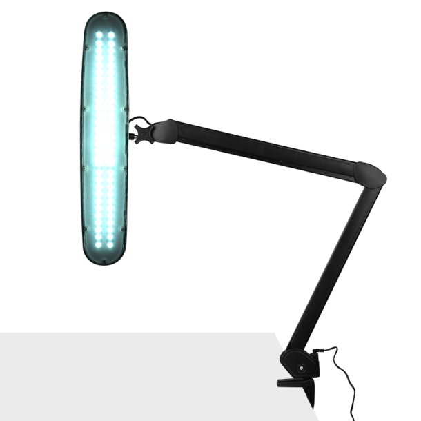 801. elegant LED arbejdslampe med standard sort skruestik