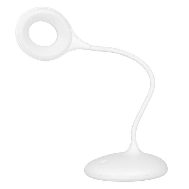 Ring led lampe slange p skrivebordet hvid