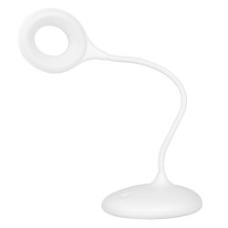 Ring led lampe slange p skrivebordet hvid