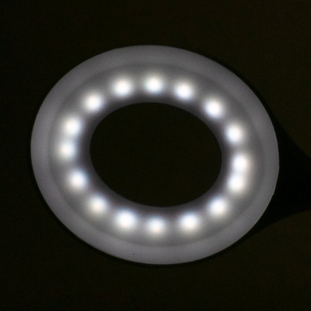 Ring led lampe slange p skrivebordet hvid