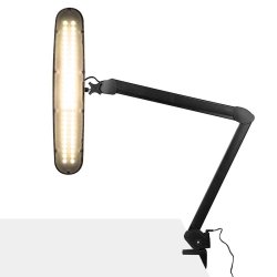 Elegant 801-tl led arbejdslampe med skruestik reg. sort lysintensitet og farve