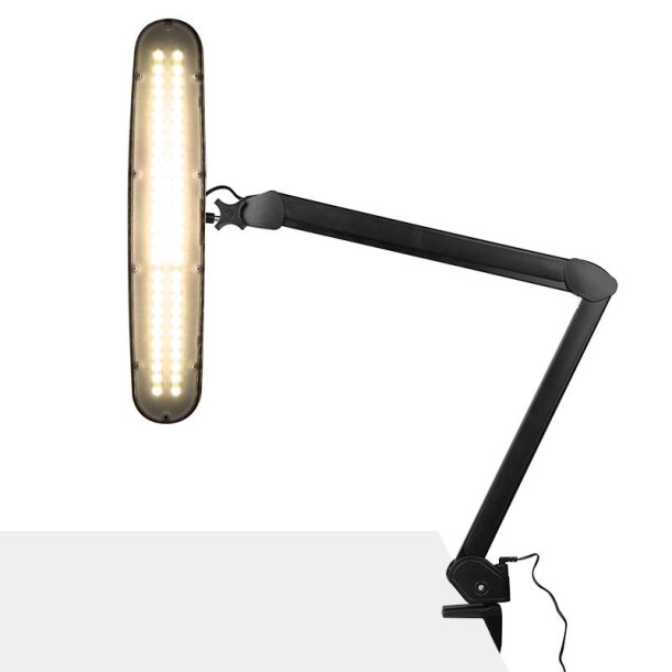 Elegant 801-tl led arbejdslampe med skruestik reg. sort lysintensitet og farve